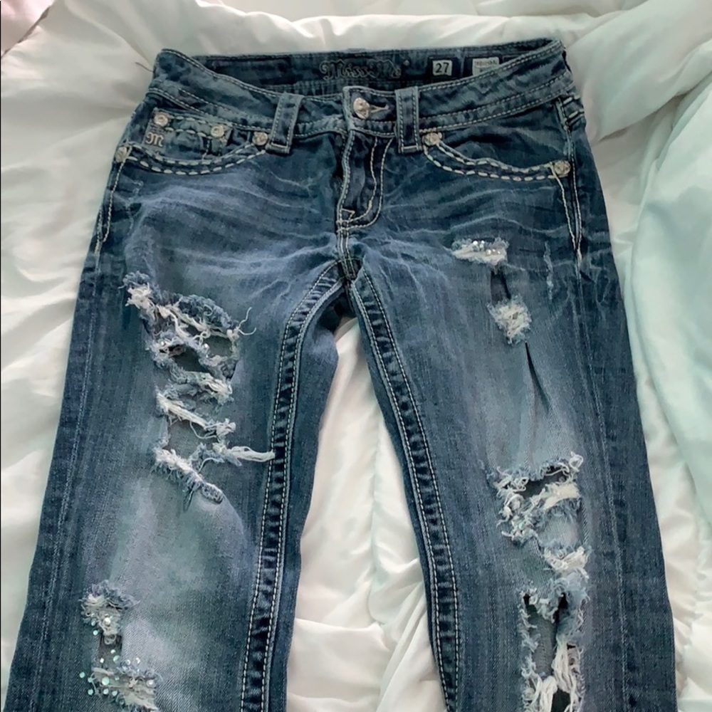 distressed jeans